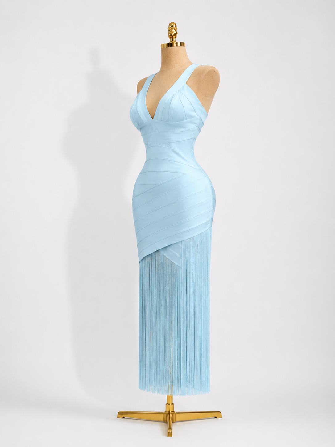 LOEWE Blue Maxi Tassel Bandage