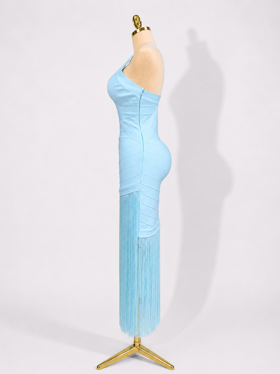 LOEWE Blue Maxi Tassel Bandage