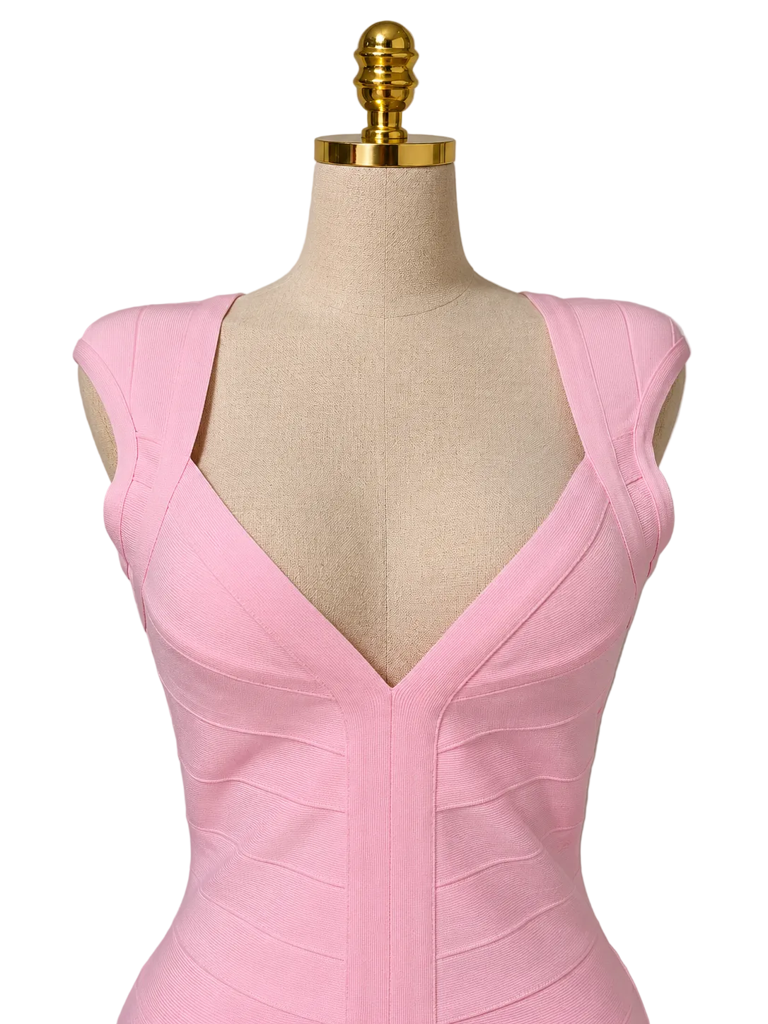 JAYLA Mini Bandage V Neck Dress pink