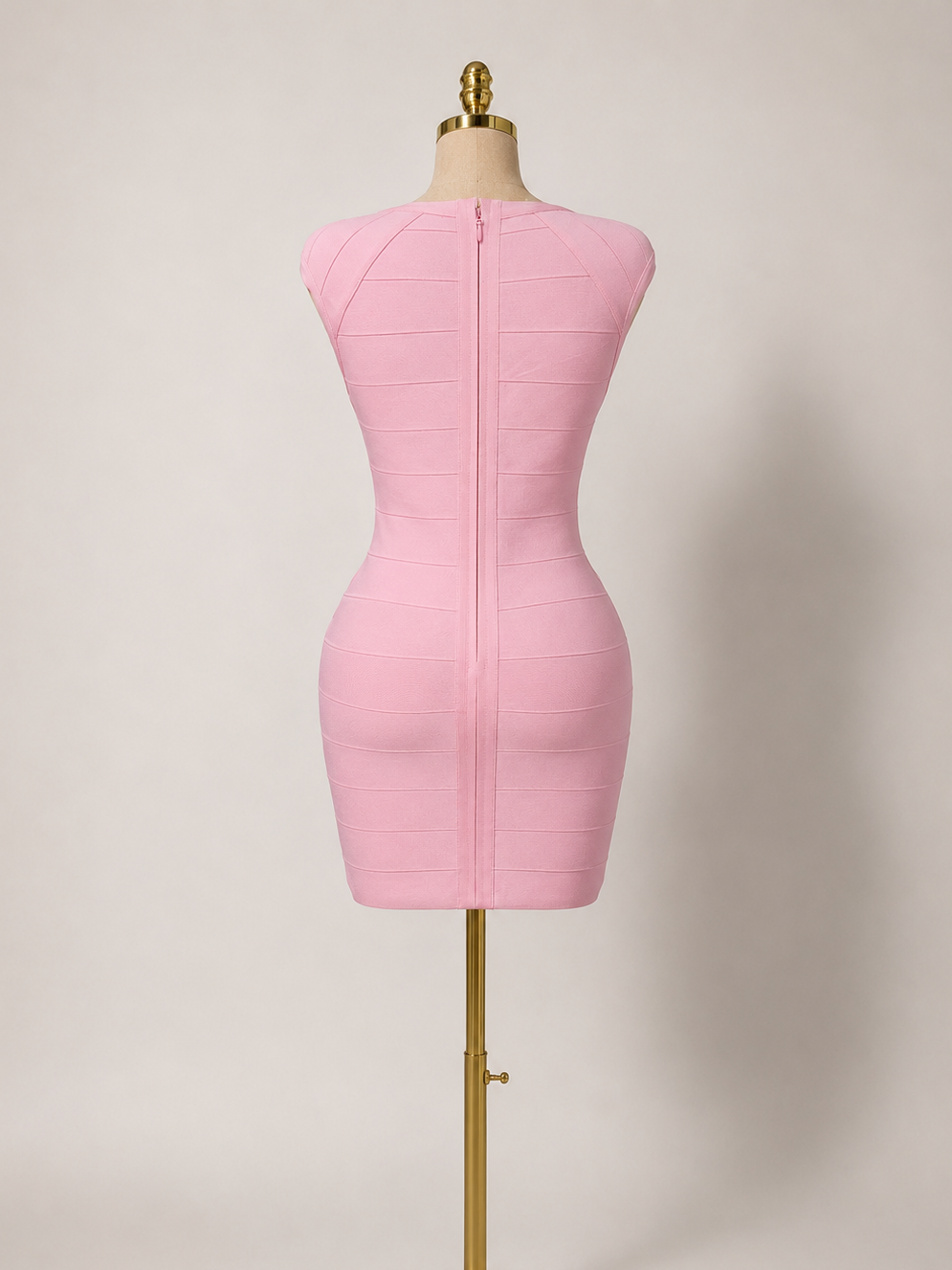 JAYLA Mini Bandage V Neck Dress pink