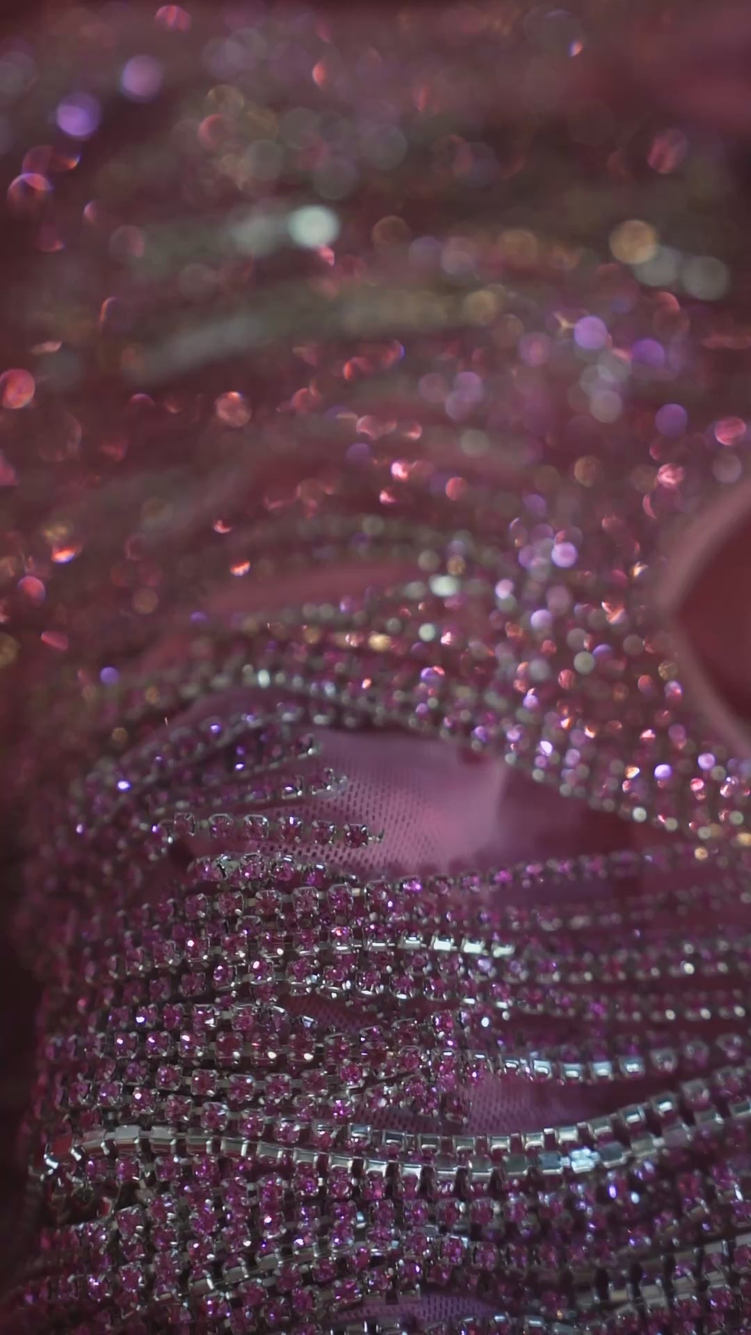 Load video: CRYSTAL  Pink Embellished Tassel Mini Dress