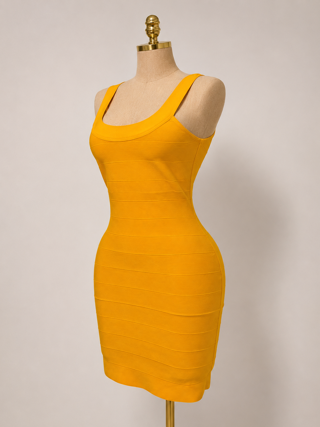VERDE mini bandage bodycon orange dress