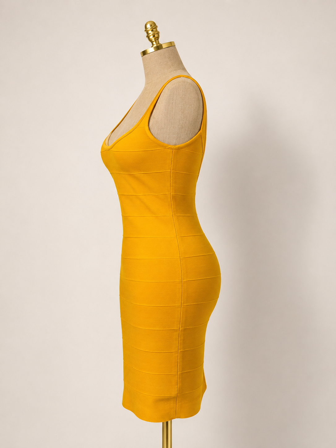 VERDE mini bandage bodycon orange dress