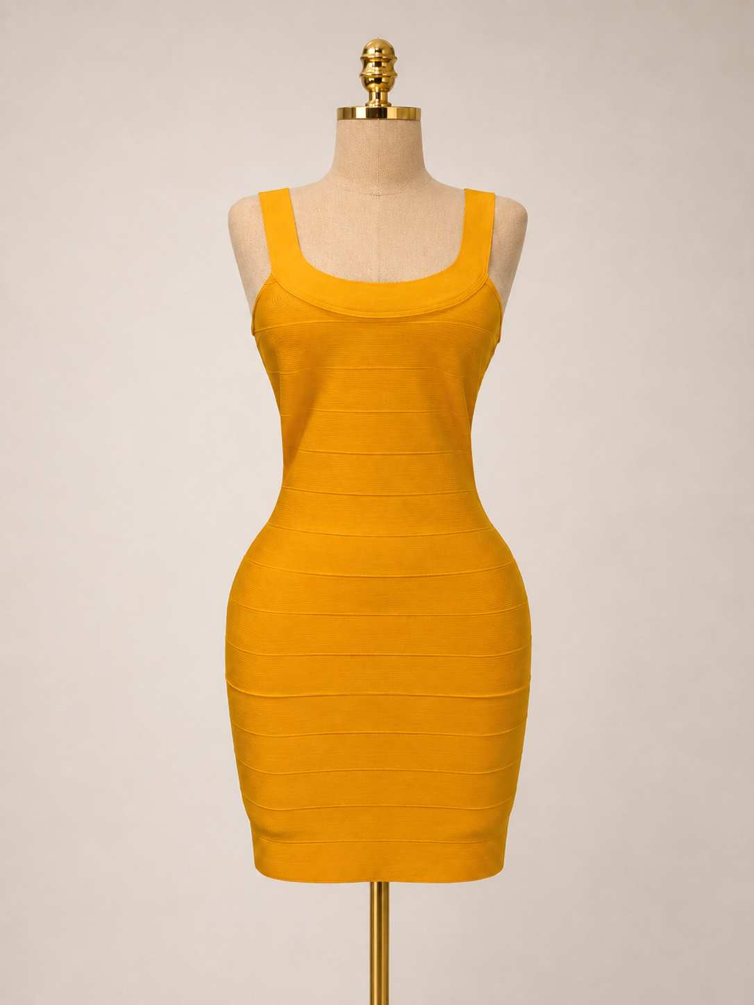 VERDE mini bandage bodycon orange dress